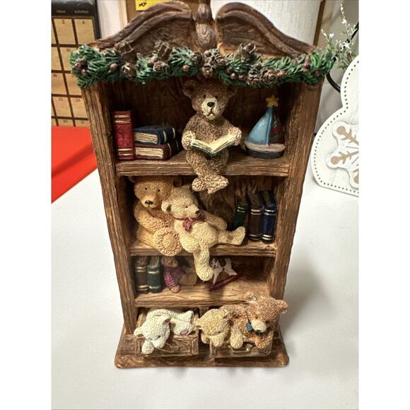RUSS BERRIE Bears From the Past BOOKSHELF Figurine Teddy Bears Sailboats  #1766 - Picture 5 of 5